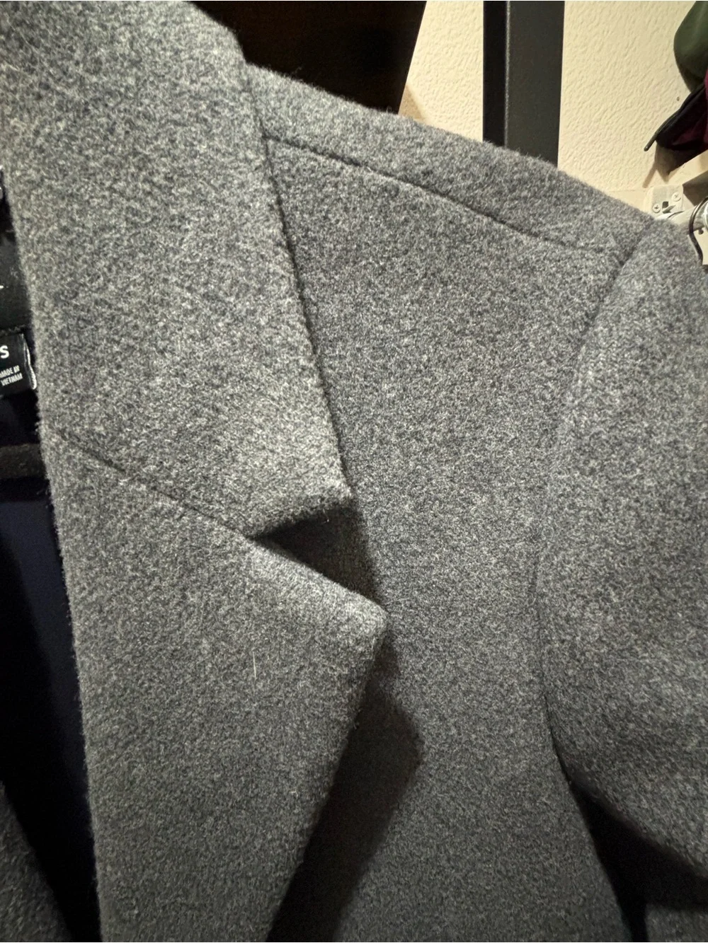 Banana Republic Men's-Style Charcoal Gray Pea Coat